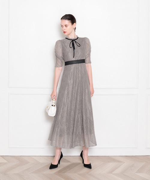 「Leja」 半袖ワンピース SMALL グレー レディース_1