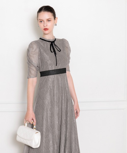 「Leja」 半袖ワンピース SMALL グレー レディース_4