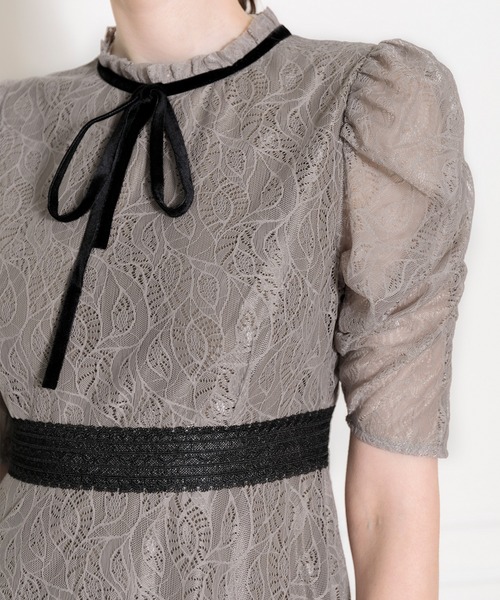 「Leja」 半袖ワンピース SMALL グレー レディース_5