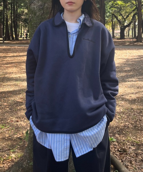 「BROKEN BASE」 スウェットカットソー MEDIUM 杢グレー メンズ_画像2