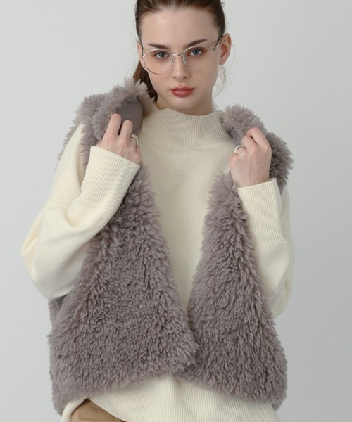 「saloon」 長袖ニット FREE ライトグレー レディース_画像7