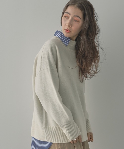 「saloon」 長袖ニット FREE ライトグレー レディース_画像8