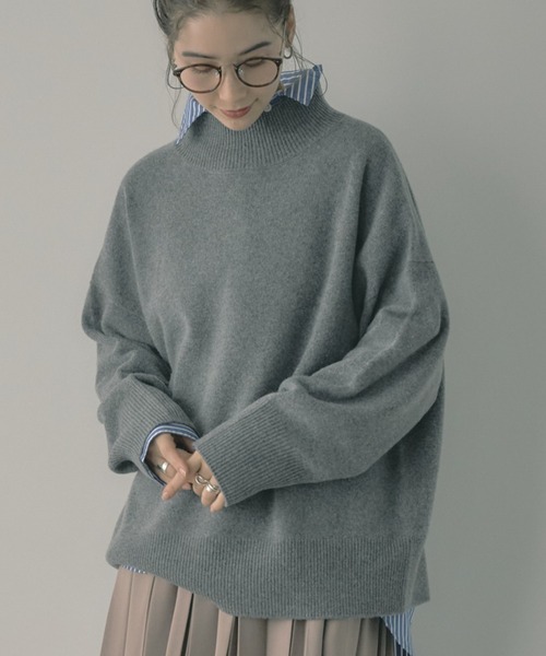 「saloon」 長袖ニット FREE ライトグレー レディース_画像9