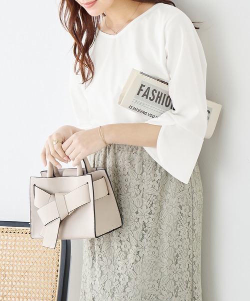 「alotta」 7分袖カットソー M ブラック レディース_画像2