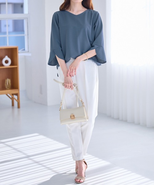 「alotta」 7分袖カットソー M ブラック レディース_画像3