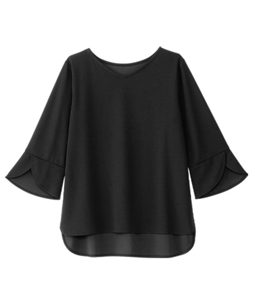 「alotta」 7分袖カットソー M ブラック レディース_画像8