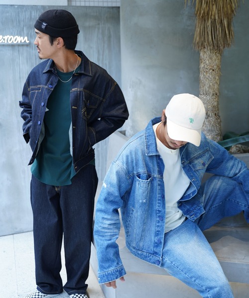 「#Re:room」 デニムジャケット M-L インディゴブルー メンズ_画像3