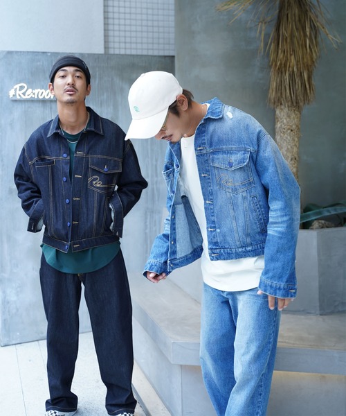 「#Re:room」 デニムジャケット M-L インディゴブルー メンズ_画像7