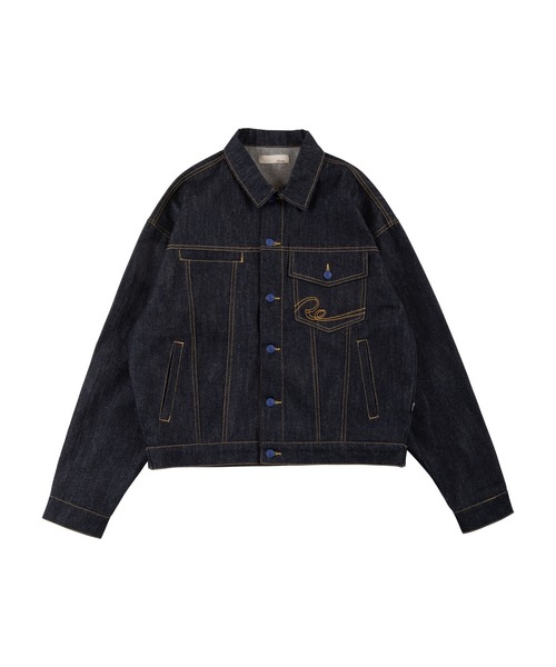 「#Re:room」 デニムジャケット M-L インディゴブルー メンズ_画像8