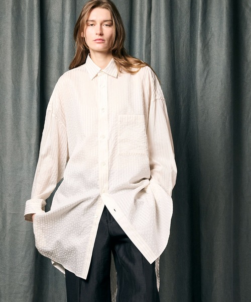 「MAISON SPECIAL」 長袖シャツ 2 ブルー メンズの画像