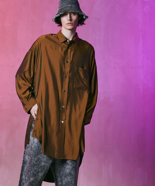 「MAISON SPECIAL」 長袖シャツ 2 ブルー メンズの画像