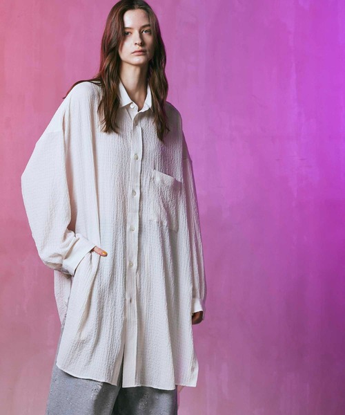 「MAISON SPECIAL」 長袖シャツ 2 ブルー メンズの画像
