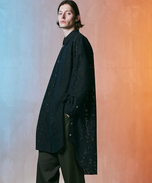 「MAISON SPECIAL」 長袖シャツ 2 ブルー メンズの画像