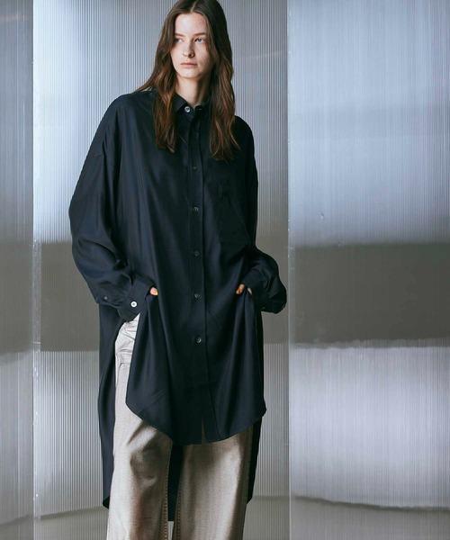 「MAISON SPECIAL」 長袖シャツ 2 ブルー メンズの画像