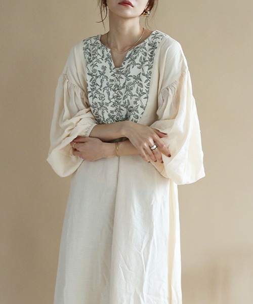 「NOAHL」 長袖ワンピース FREE ブラック レディース_画像3