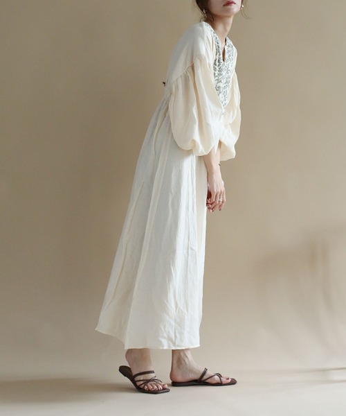 「NOAHL」 長袖ワンピース FREE ブラック レディース_画像5