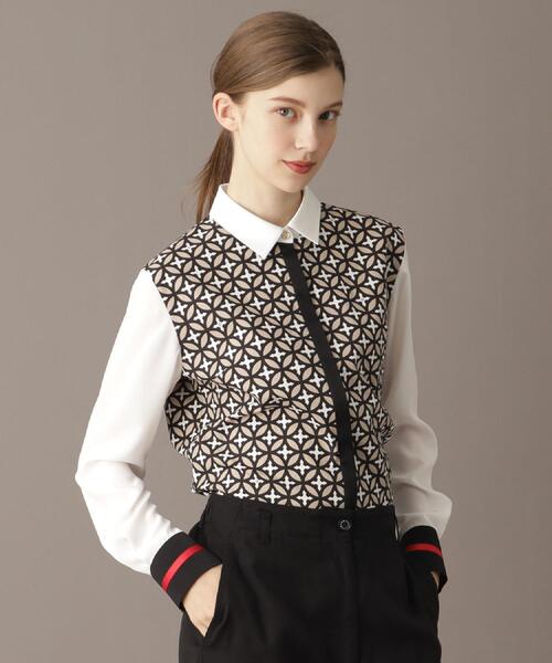 「DRESSTERIOR」 長袖シャツ 38 ネイビー レディース_画像5
