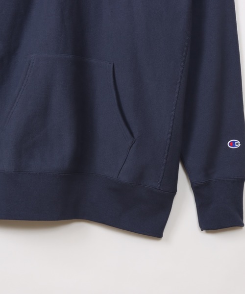 「Champion」 プルオーバーパーカー MEDIUM シルバーグレー メンズの画像