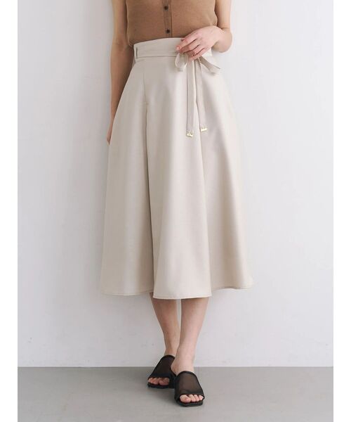 TONAL（トーナル） スカート 入学式 卒業式 ハイウエスト細リボン