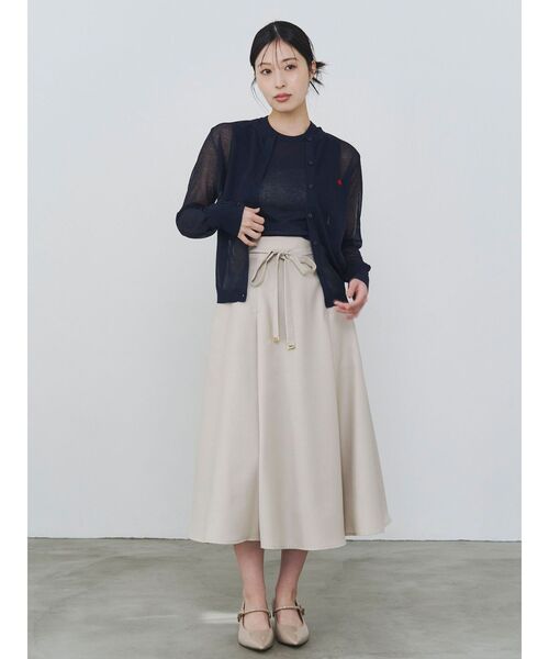 TONAL（トーナル） スカート 入学式 卒業式 ハイウエスト細リボン
