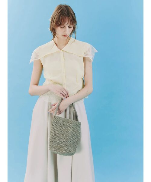 TONAL（トーナル） スカート 入学式 卒業式 ハイウエスト細リボン