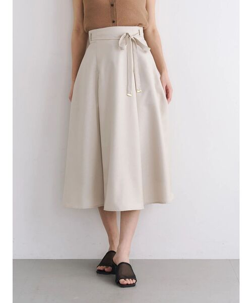 TONAL（トーナル） スカート 入学式 卒業式 ハイウエスト細リボン