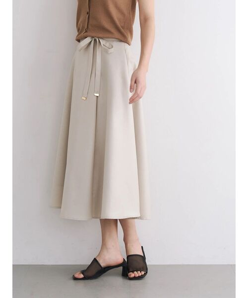 TONAL（トーナル） スカート 入学式 卒業式 ハイウエスト細リボン