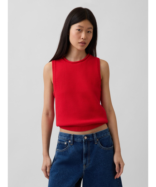 GAP（ギャップ） ベスト ジレ コットン100% ニットベスト レディース