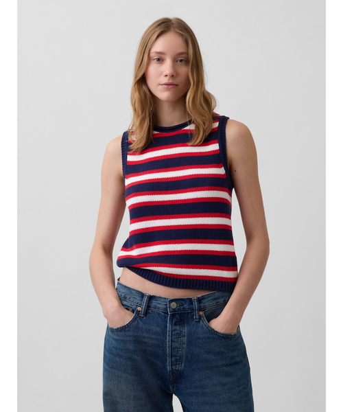 GAP（ギャップ） ベスト ジレ コットン100% ニットベスト レディース
