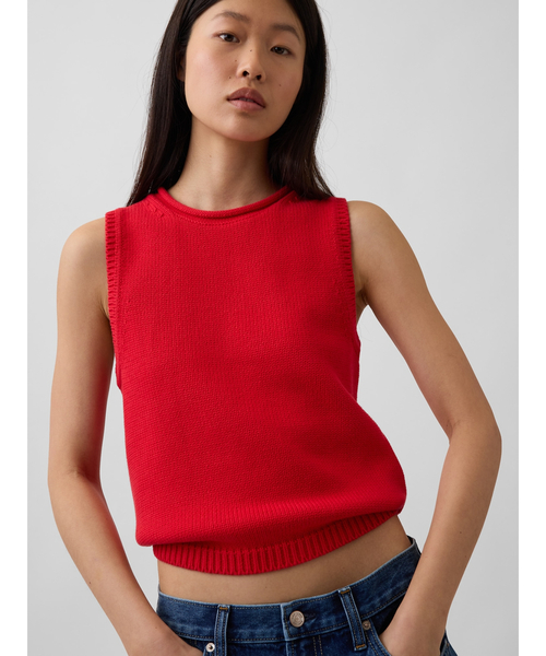 GAP（ギャップ） ベスト ジレ コットン100% ニットベスト レディース