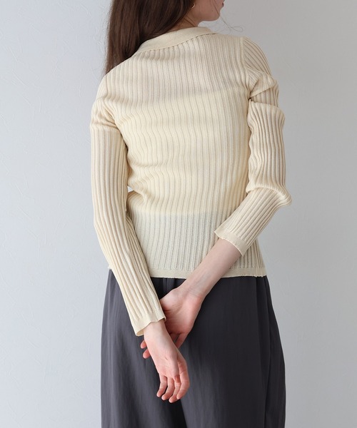「J by blue」 ニットカーディガン MEDIUM ピンク レディース_画像4