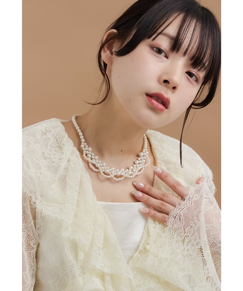 niana（ニアナ） ネックレス スカラップパールカラーネックレス 付け衿 