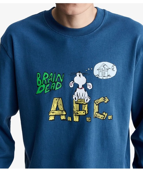 tシャツ T-SHIRT LONG SLEEVE A.P.C. X BRAINDEAD メンズ レディースの画像