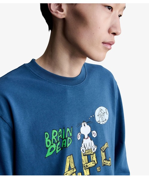 tシャツ T-SHIRT LONG SLEEVE A.P.C. X BRAINDEAD メンズ レディースの画像