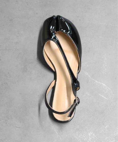 パンプス アシンメトリーストラップ 足袋パンプス　ASYMMETRIC STRAP TABI PUMPS | THE CELL. | 04