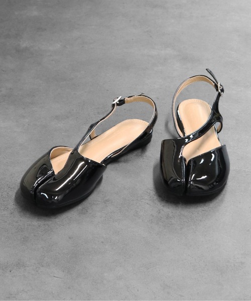 パンプス アシンメトリーストラップ 足袋パンプス　ASYMMETRIC STRAP TABI PUMPS | THE CELL. | 05