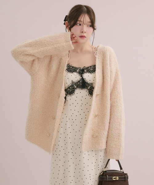 fupel ワンピース 夏 lace docking dot cami onepiece / レース