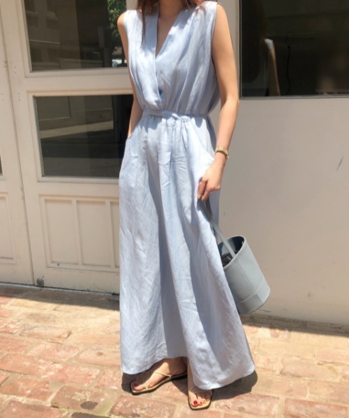 FAVORITO ワンピース Vネックノースリーブワンピース : ZOZOTOWN Yahoo