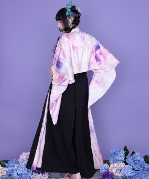 Qutie Frash 8分丈袴パンツ 紫 REZEN（リゼン） パンツ 紫陽花×蝶JQ袴パンツ メンズ : ZOZOTOWN