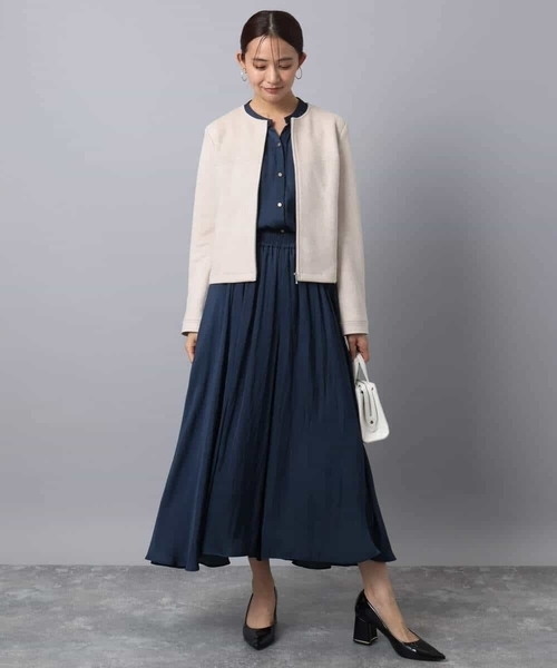 「MK MICHEL KLEIN」 長袖ブラウス 38 ライトブルー レディース_画像6