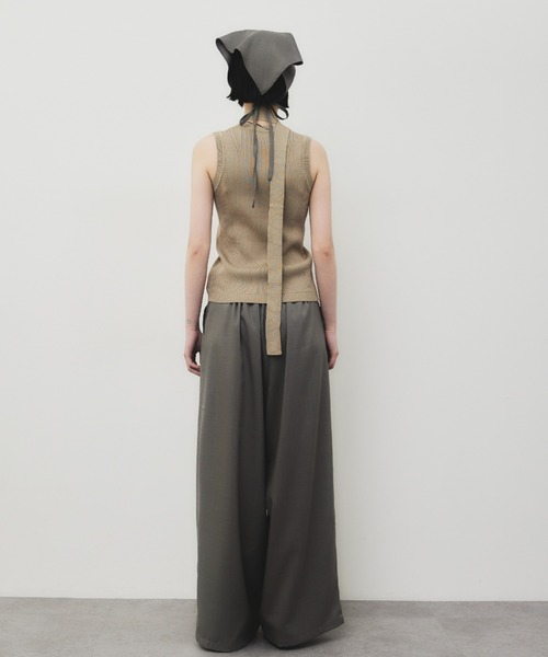 「HANNE」 スラックス SMALL グレイッシュベージュ レディース_画像2