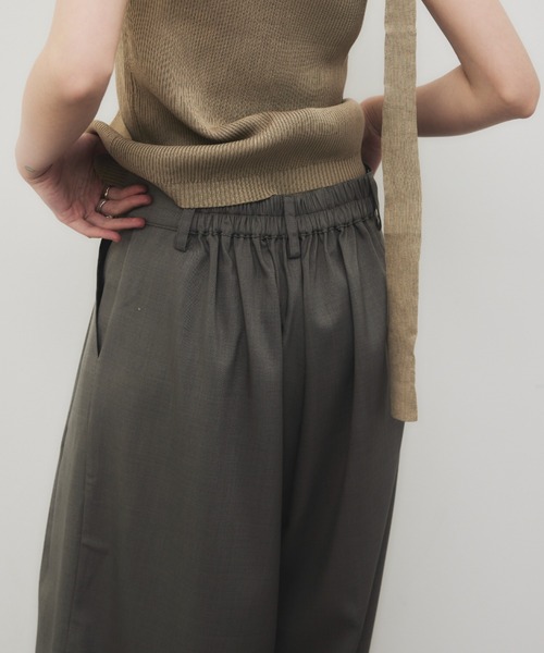 「HANNE」 スラックス SMALL グレイッシュベージュ レディース_画像3