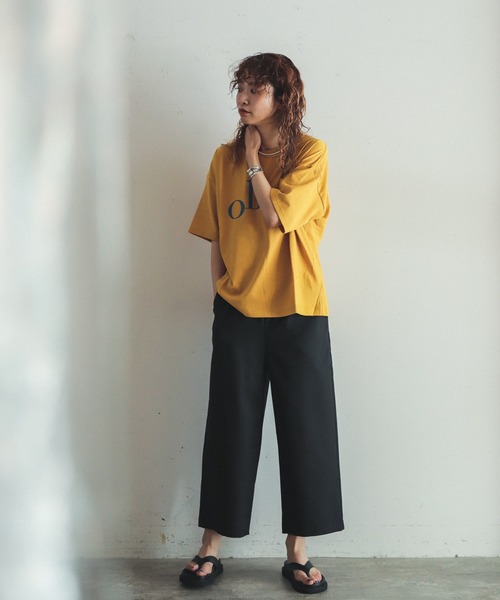 「FIL DE FER」 半袖Tシャツ FREE マスタード レディース_画像6
