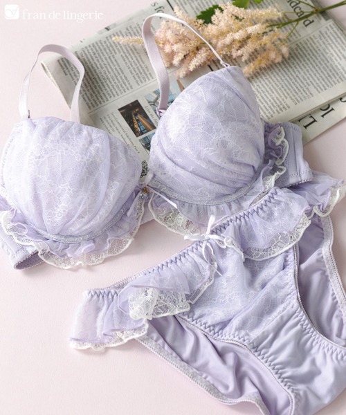 fran de lingerie ブラジャー ショーツセット Twinkle Sheer
