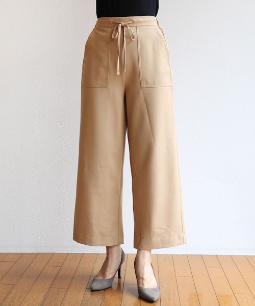 ✅本日限定値下✅セオリー◆3.2万◆スラックス ワイドパンツ 2  綺麗め美脚 andme スラックス パンツ きれいめツイル美脚ウエストドロスト