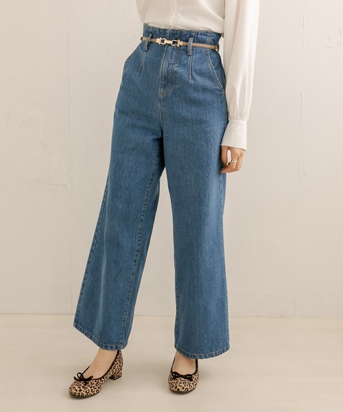 完売品 beautifulpeople デニムパンツ OLIVE des パンツ デニム ジーンズ ビットベルト付デニムパンツ