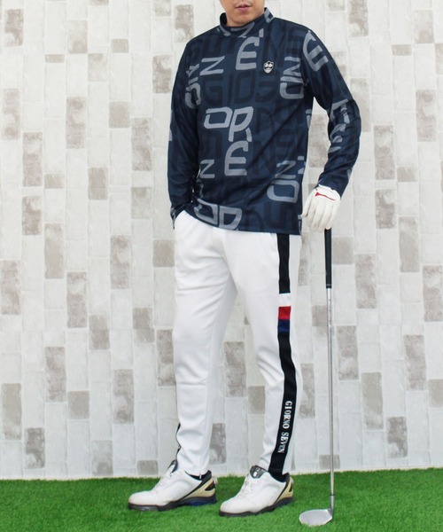 新品❤️ホワイト メンズゴルフパンツ サイドジッパー TopIsm ゴルフ サイドライン ゴルフパンツ ゴルフウェア メンズ