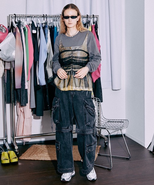 メゾンスペシャル ローウエストカーゴデニム ブラック レディース36サイズ MAISON SPECIAL（メゾンスペシャル） パンツ デニム ジーンズ Low