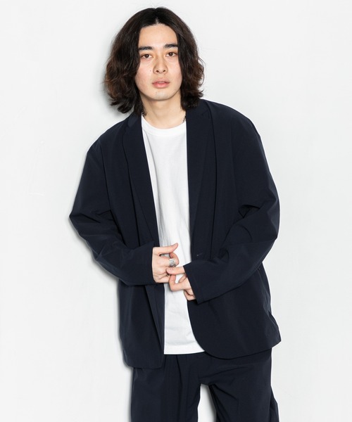 シップス テーラードジャケット SOLOTEX ネイビー XL 大きい