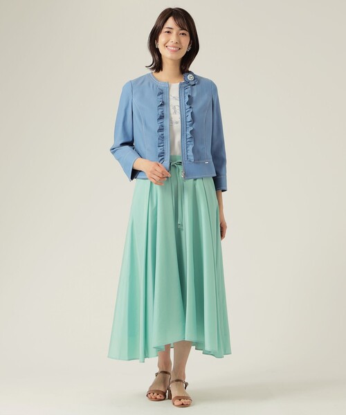 TO BE CHIC スカート トリアセタイプライター ロングスカート